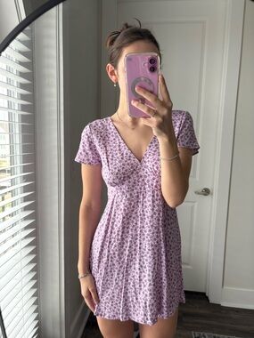 Motel Rocks purple floral mini dress 💜✨